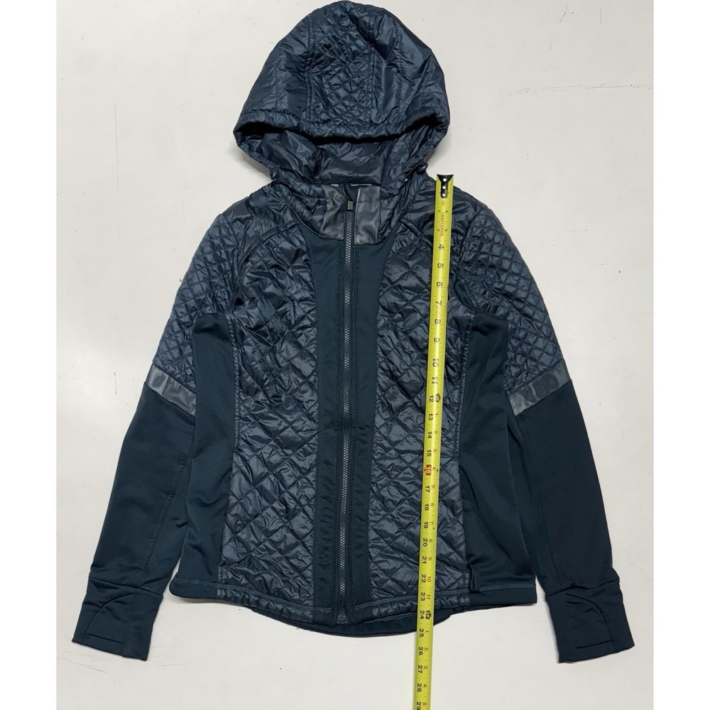 Athleta Abyss Green Rock Ridge Jacket Women's Large Petite Quilted Hooded